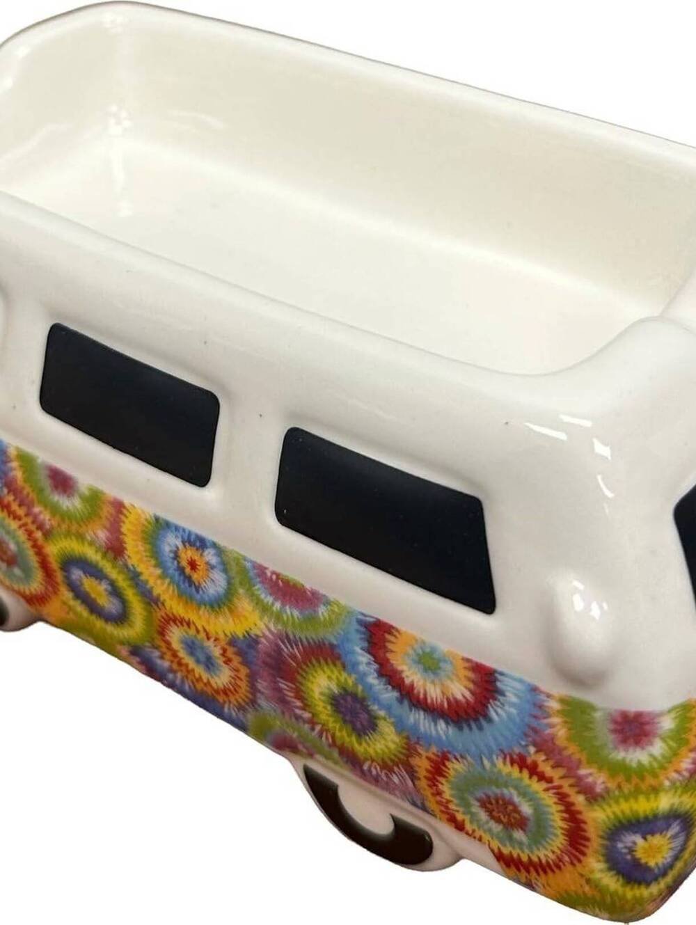 **SOLD** Colorful Flower Burst Vintage Bus Fujima Ashtray – Ceramic Retro Van
